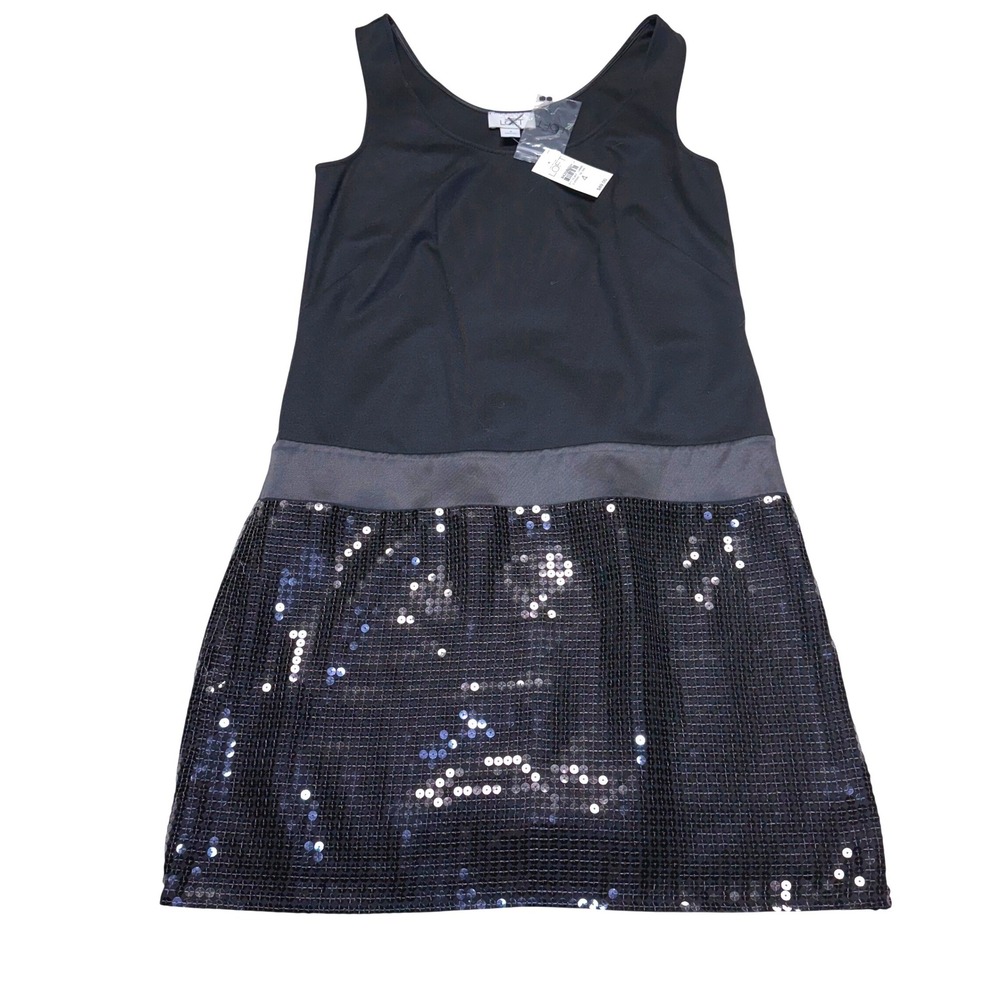 NWT LOFT Black Sleeveless Sequin Party Dress Women's Size 4 New With Tags